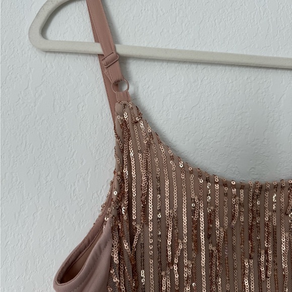 Torrid Rosegold Shimmer Fringe Dress - Picture 11 of 11